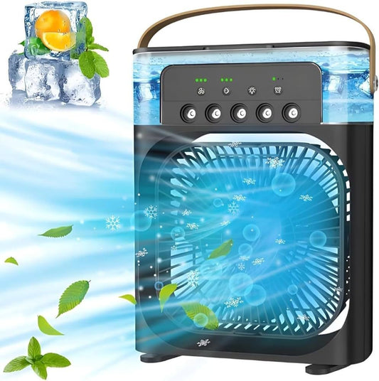 Mini Portable Air Cooler Fan | 3-in-1 Air Conditioner, Humidifier & Purifier (USB Powered)