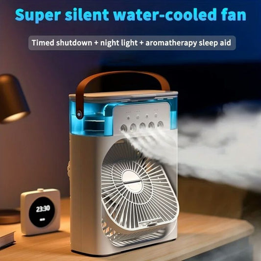Mini Portable Air Cooler Fan | 3-in-1 Air Conditioner, Humidifier & Purifier (USB Powered)