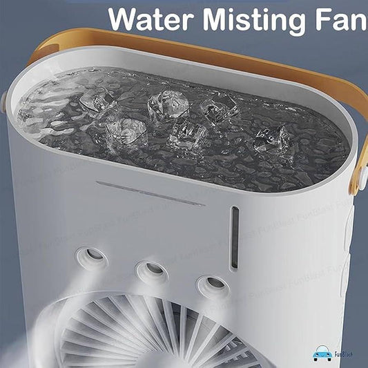 Double-Ended Spray Fan | Dual Mist Cooling Fan with Remote Control & USB Rechargeable