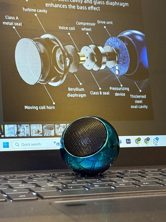 Mini  Metal Bluetooth Speaker – 4D Sound, Type-C Charging, 8H Playtime