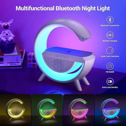 Smart LED Wireless Speaker Lamp with Fast Charging & RGB Light