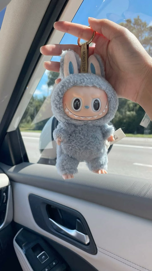 Mini Fluffy Monster Bunny Plush Keychain