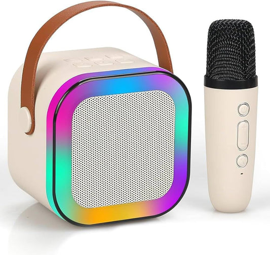 K12 Multifunction Bluetooth 5.3 Speaker with Wireless Mic, LED Lights, TF/USB/AUX Support